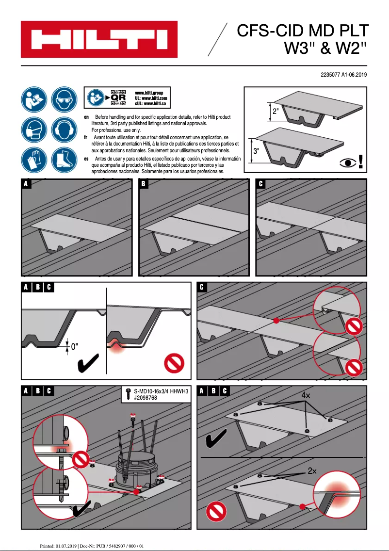 Image de la première page du manuel de l'appareil CFS-CID MD PLT