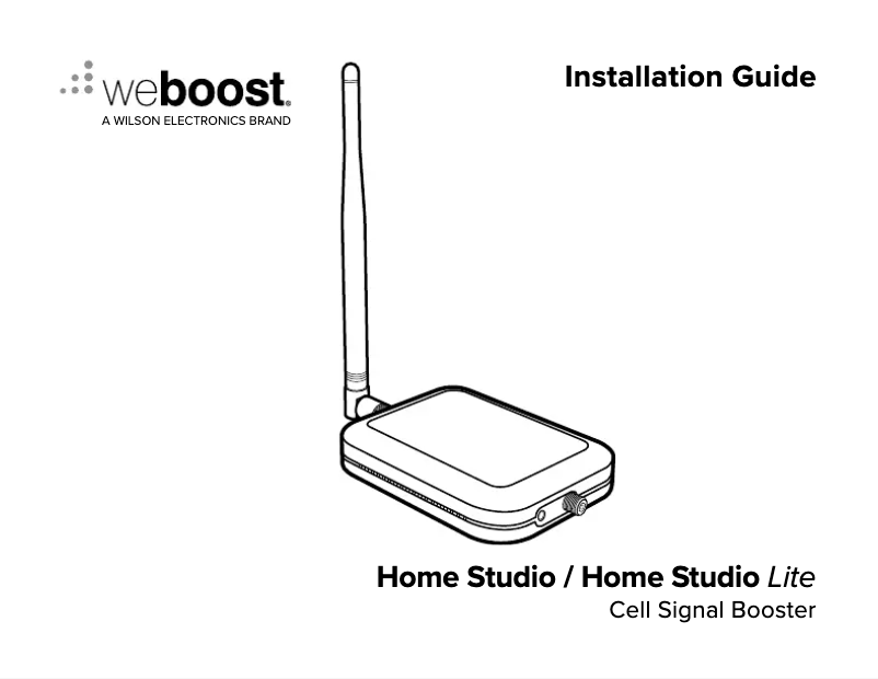 Page 1 de la notice Manuel utilisateur Wilson weBoost Home Studio
