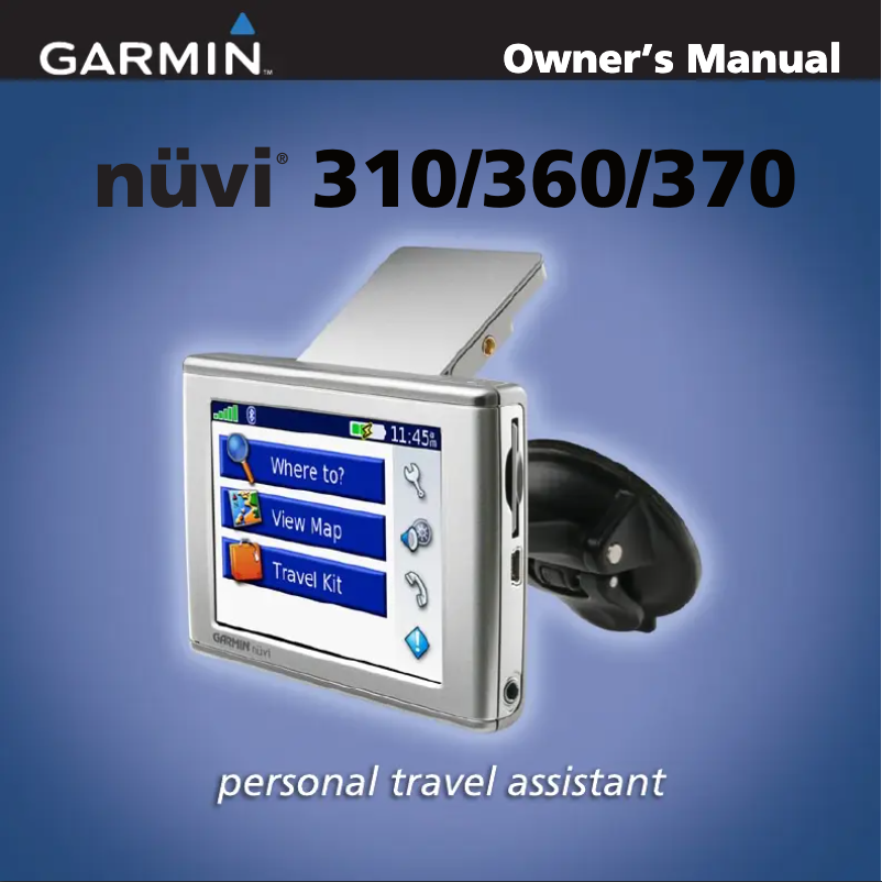 Page 1 de la notice Manuel utilisateur Garmin nüvi 310T