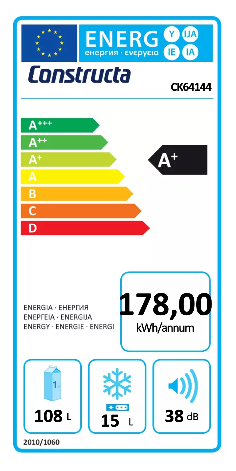 Page n°1 - Label énergétique Constructa CK64144