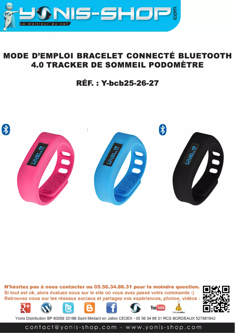 Page n°1 - Manuel utilisateur Yonis Y-BCB27