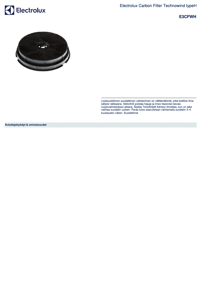 Page n°1 - Manuel utilisateur AEG E3CFWH