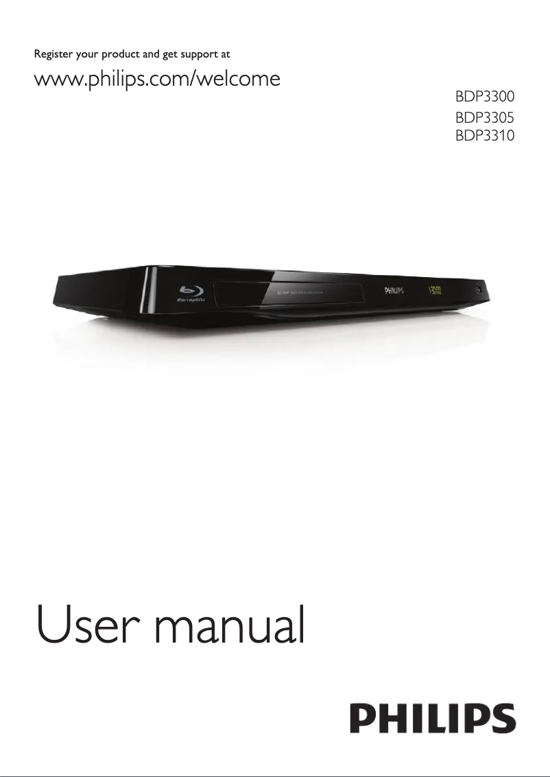 First page image of the manual for BDP3305