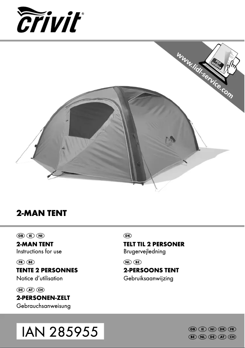 Page n°1 - Manuel utilisateur Crivit IAN 285955