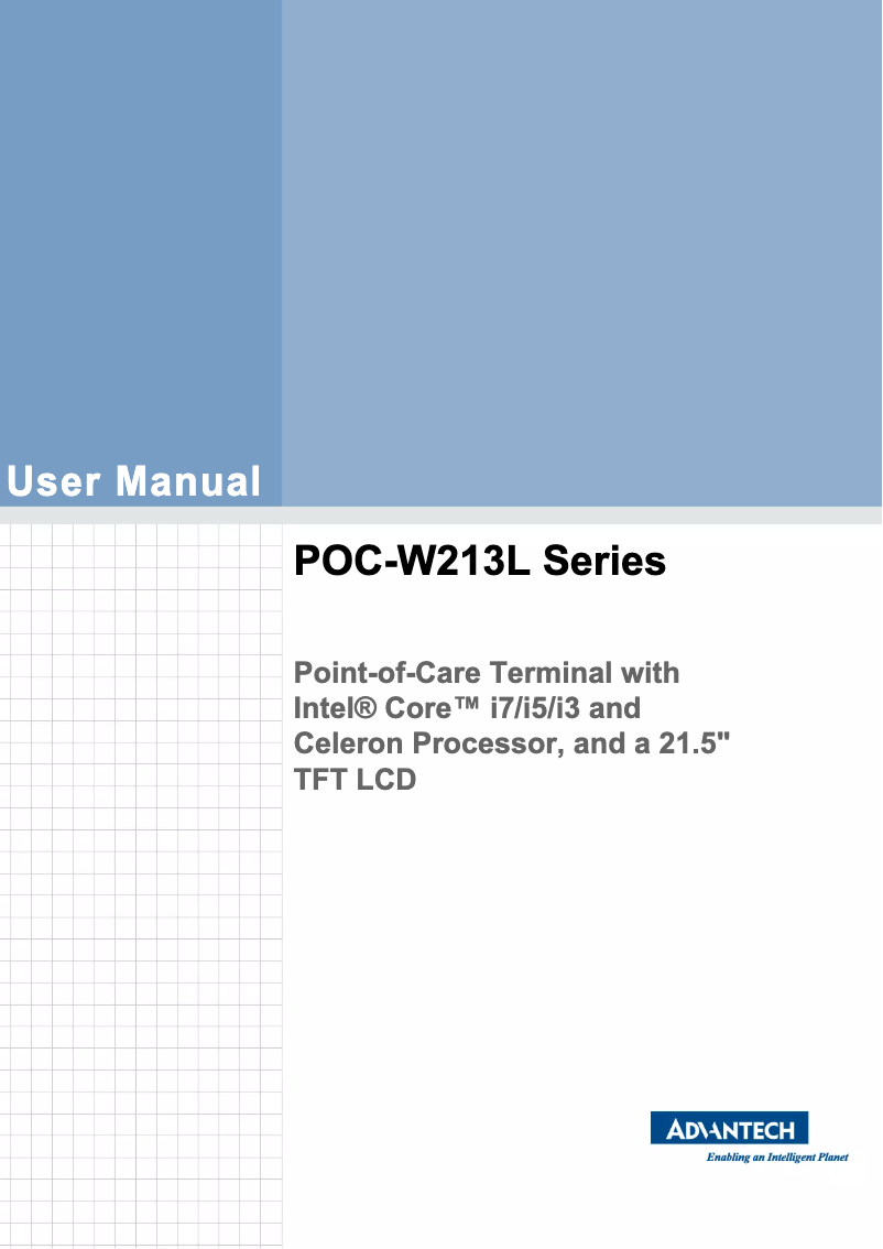 Página 1 del manual Manual de usuario Advantech POC-W213L