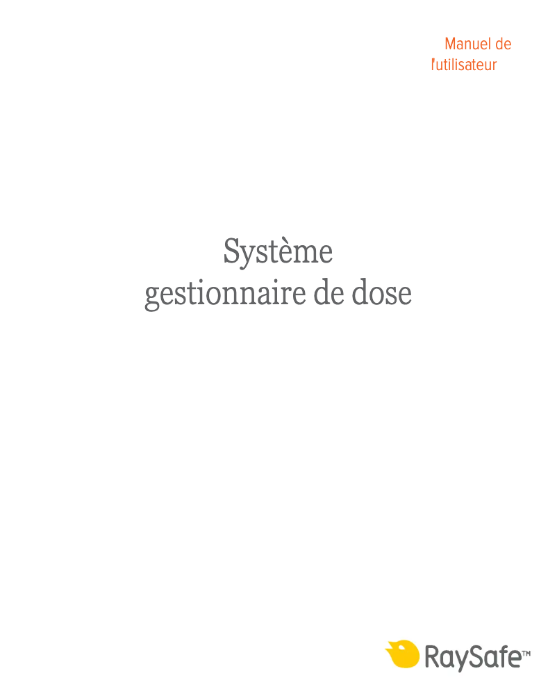 Page 1 de la notice Manuel utilisateur RaySafe i2