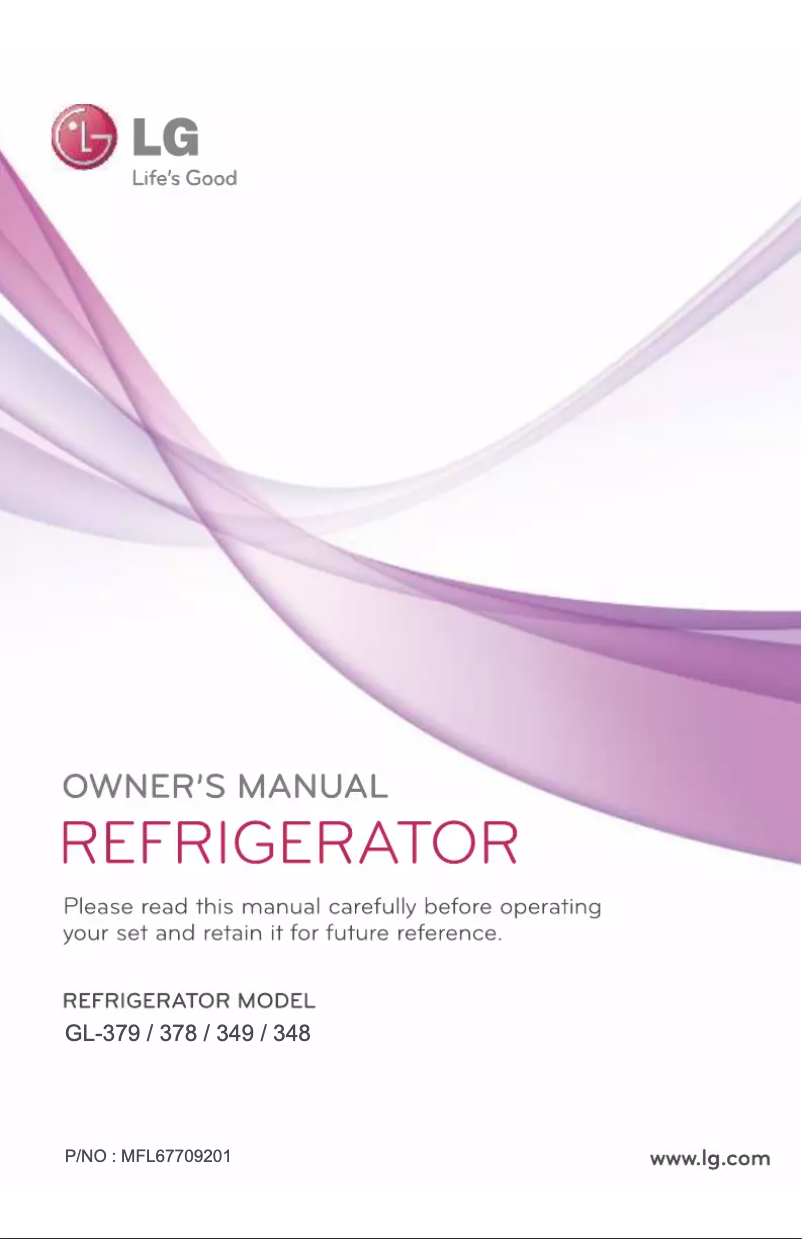 Page 1 de la notice Manuel utilisateur LG GL-378PRQ4