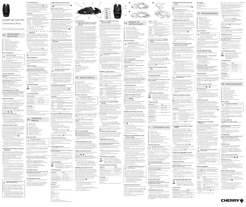Image de la première page du manuel de l'appareil MC 9620 FPS