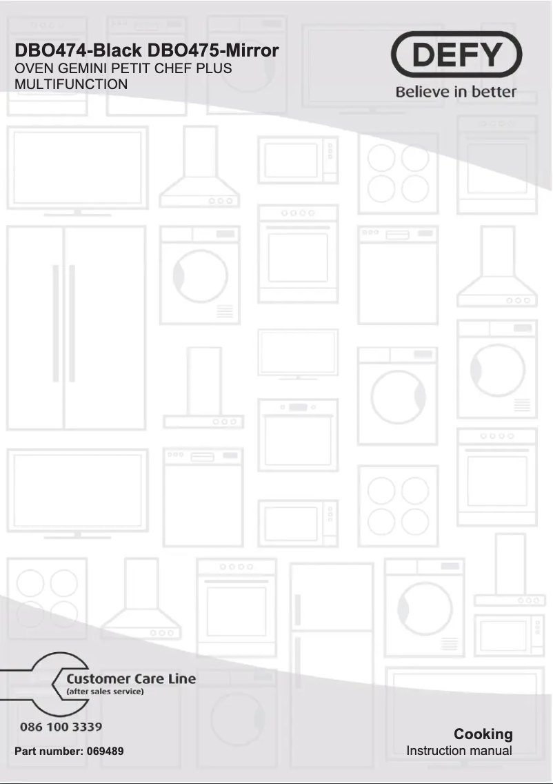 Page 1 de la notice Manuel utilisateur Defy DBO475