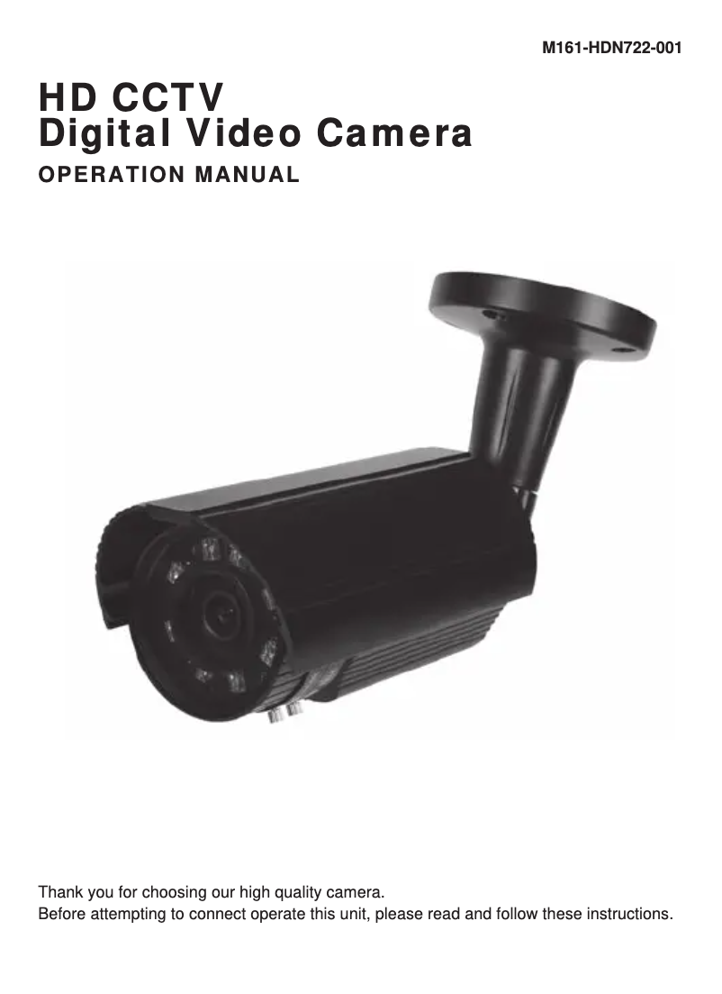 Image de la première page du manuel de l'appareil KPC-HDN722M