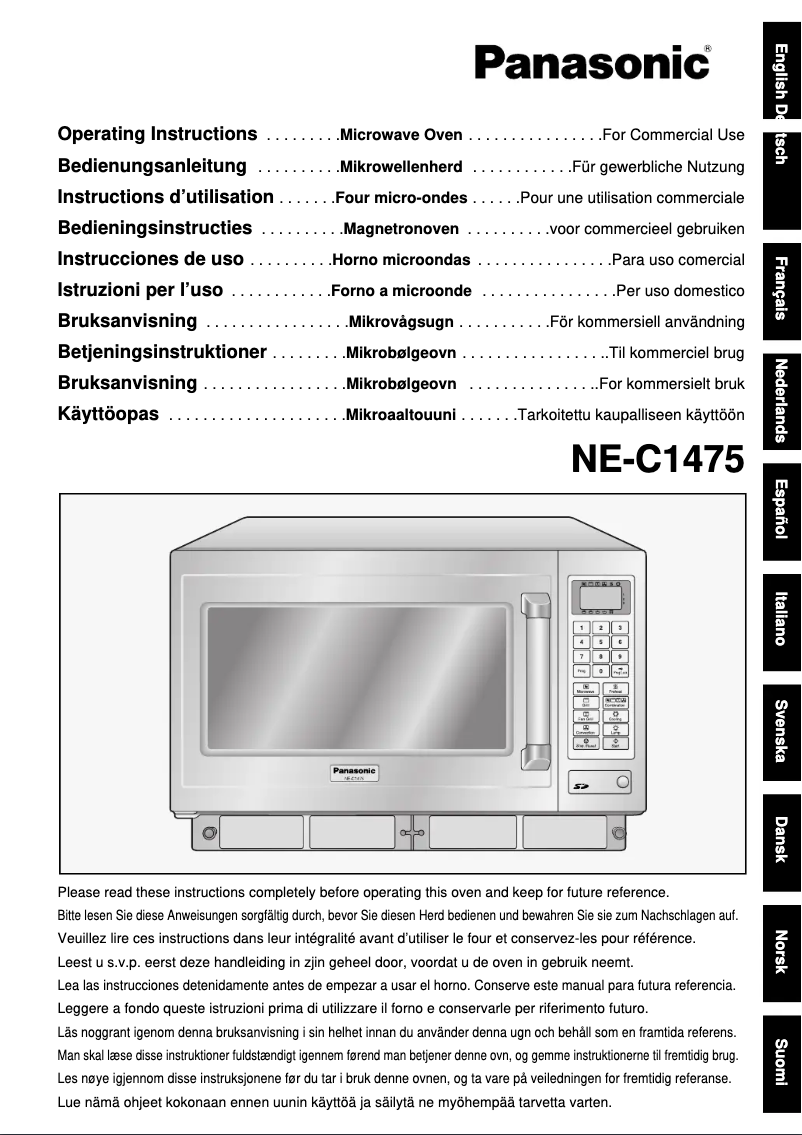 Página 1 del manual Manual de usuario Panasonic NE-C1475