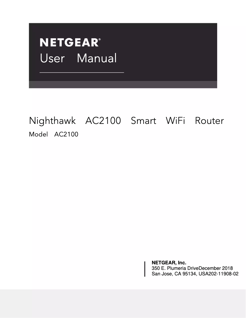 Page 1 de la notice Manuel utilisateur Netgear Nighthawk AC2100