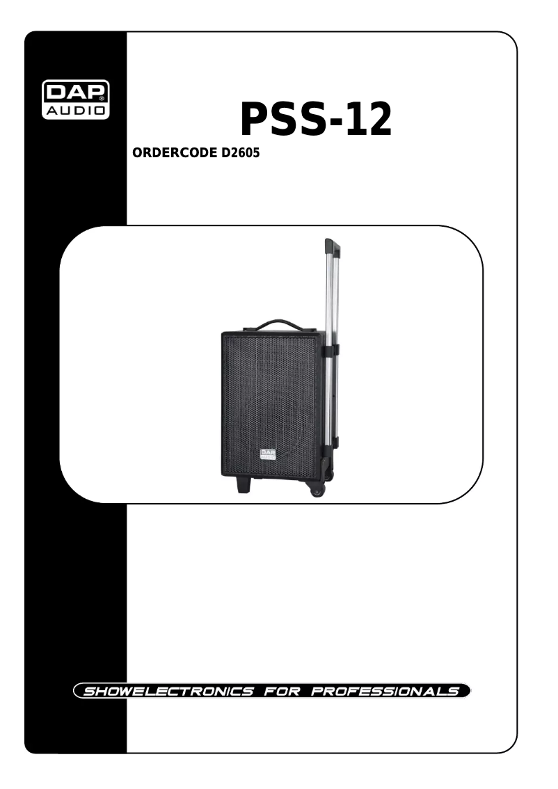 Page n°1 - Manuel utilisateur DAP-Audio PSS-112