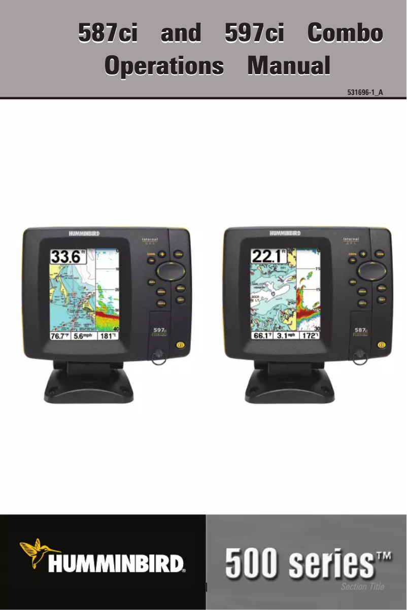 Página 1 del manual Manual de usuario Humminbird 597CI