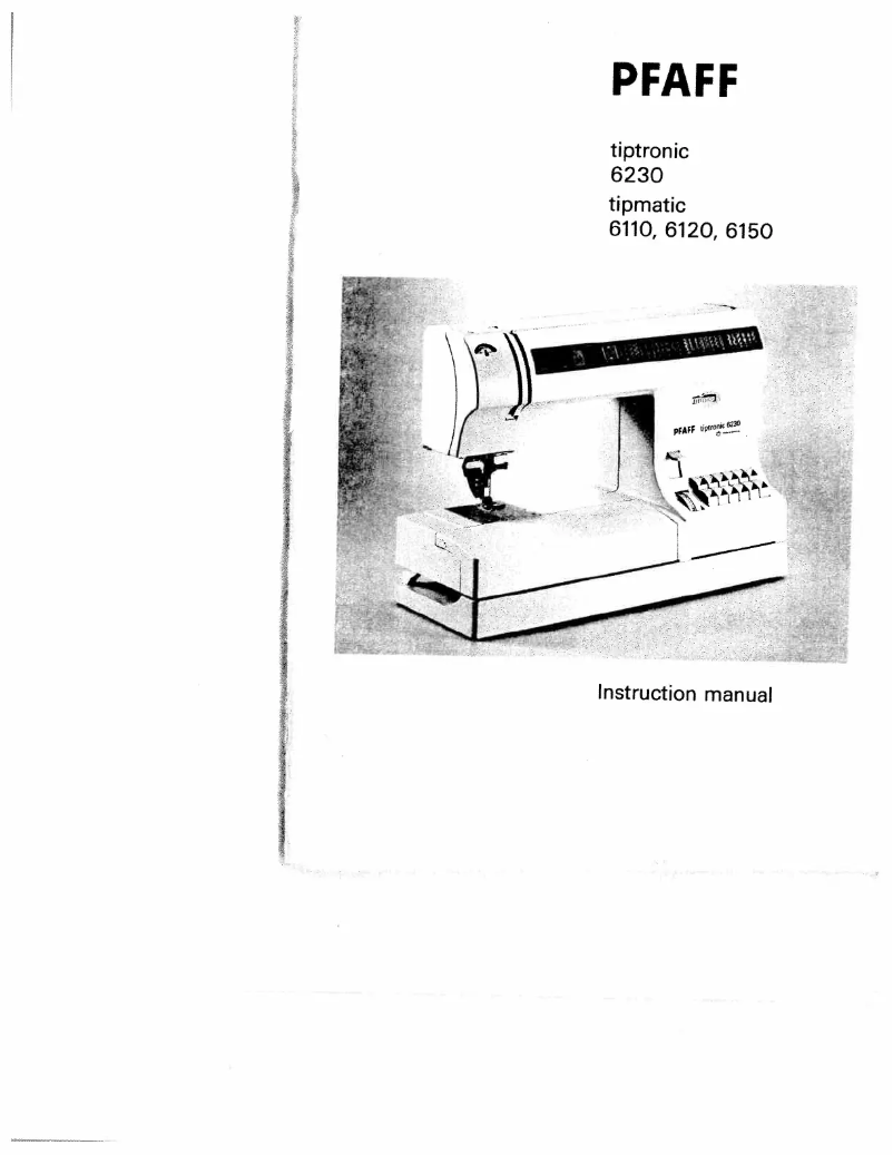 Page n°1 - Manuel utilisateur Pfaff tipmatic 6120