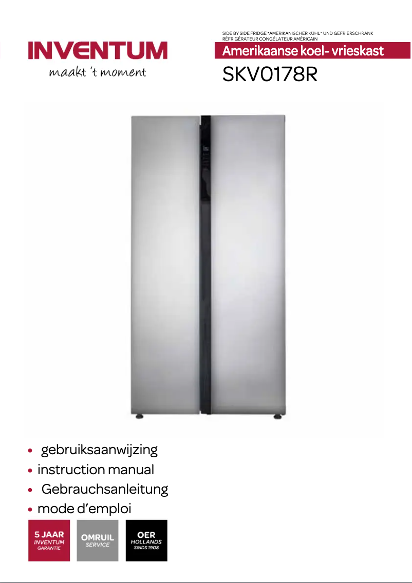 Página 1 del manual Manual de usuario Inventum SKV0178R