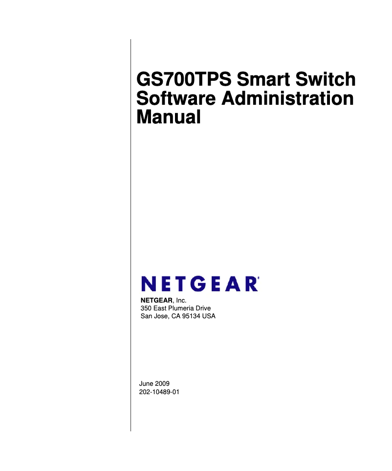 Page n°1 - Manuel utilisateur Netgear GS724TPS