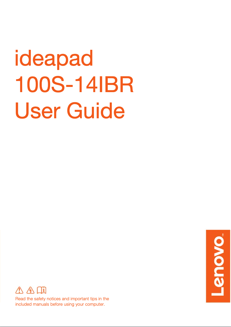 Page n°1 - Manuel utilisateur Lenovo Ideapad 100S