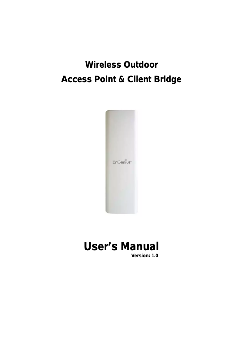 Page 1 de la notice Manuel utilisateur EnGenius EOC-2610
