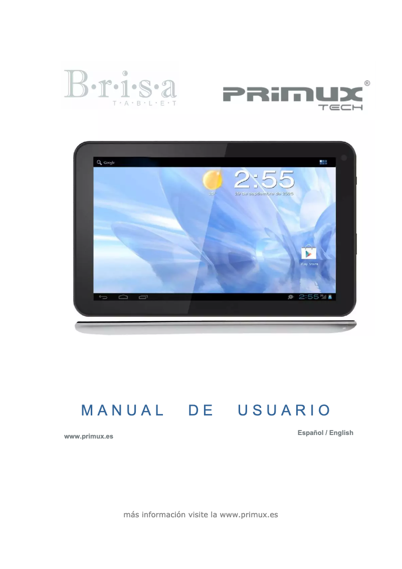 Página 1 del manual Manual de usuario Primux Brisa