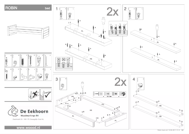Page n°1 - Manuel utilisateur WOOOD Robin