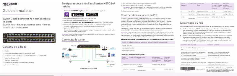 Page n°1 - Guide d'installation Netgear GS316PP