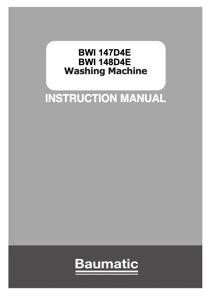 Page 1 de la notice Manuel utilisateur Baumatic BWI 148D4E