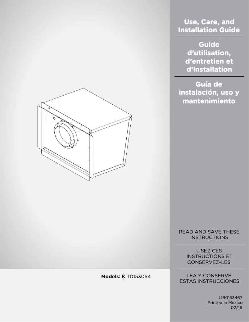 Page 1 de la notice Guide d'installation Elica Arezzo EAR134S4