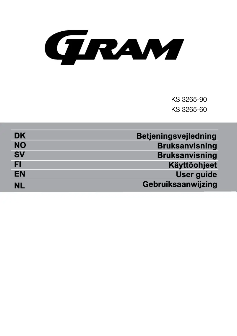 Page n°1 - Manuel utilisateur Gram KS 3265-60