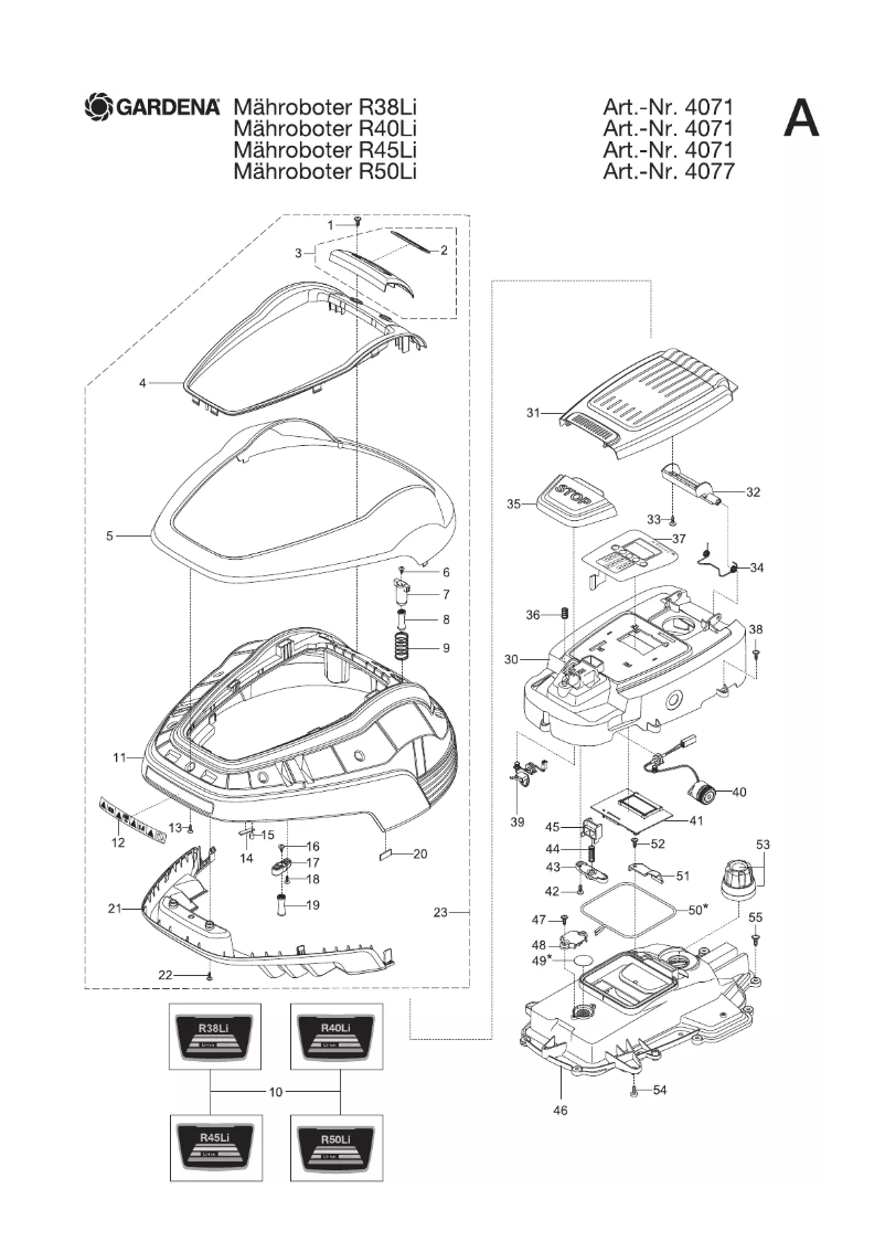 Page n°1 - Manuel utilisateur Gardena R38LI