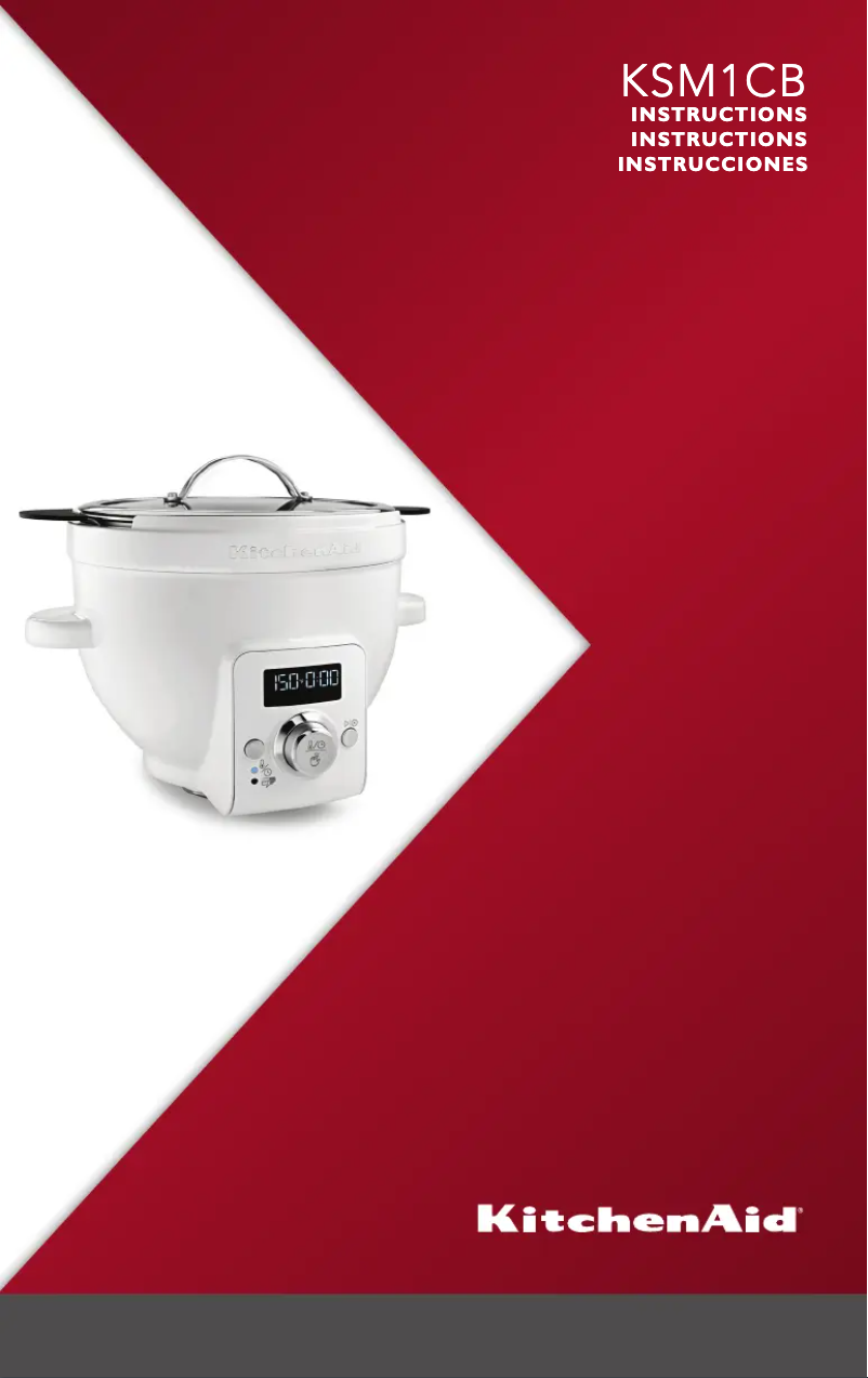 Page 1 de la notice Manuel d'utilisation et d'entretien KitchenAid KSM1CBT