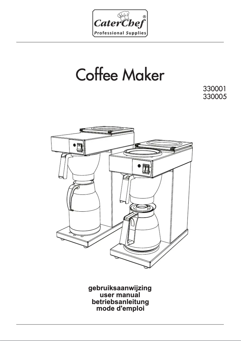 Página 1 del manual Manual de usuario CaterChef 330005