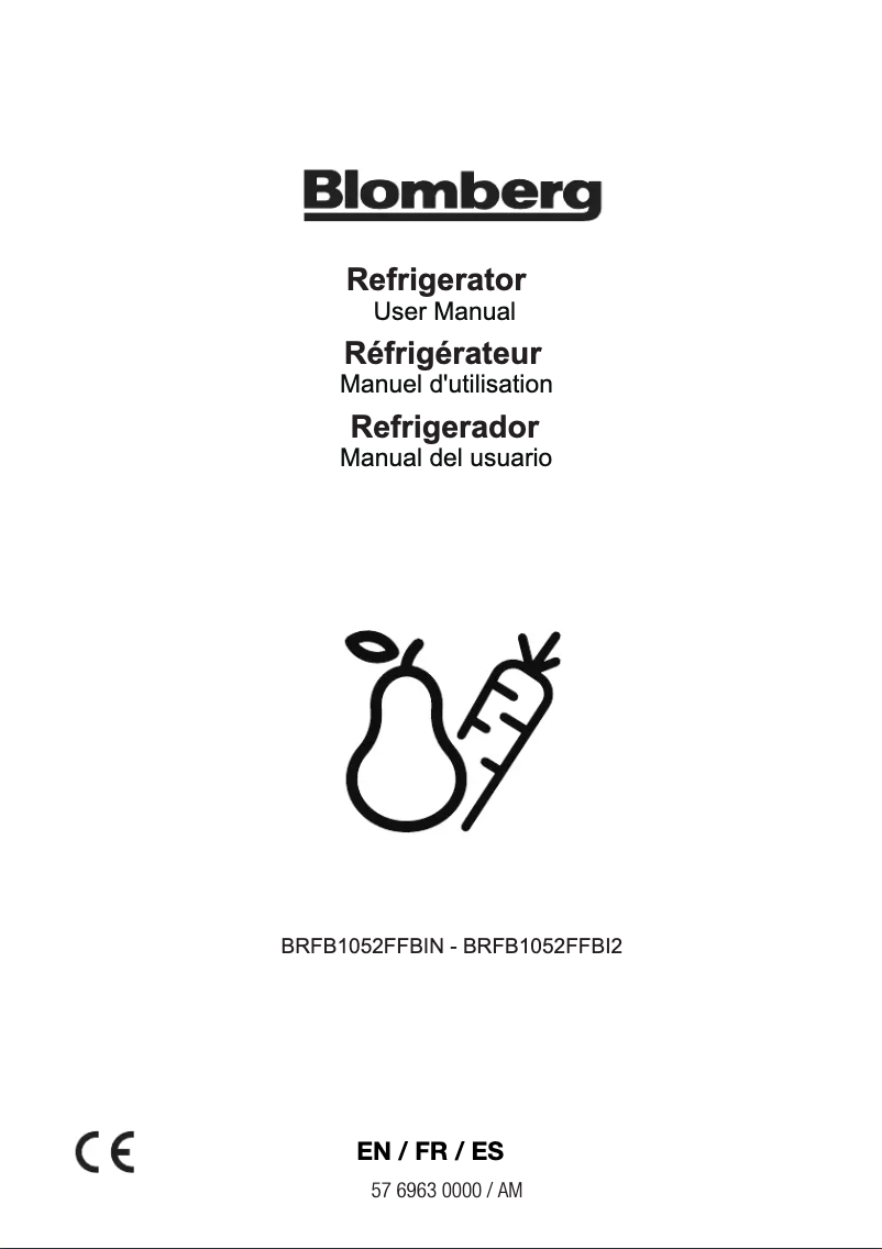 Page 1 de la notice Manuel utilisateur Blomberg BRFB1052FFBI2