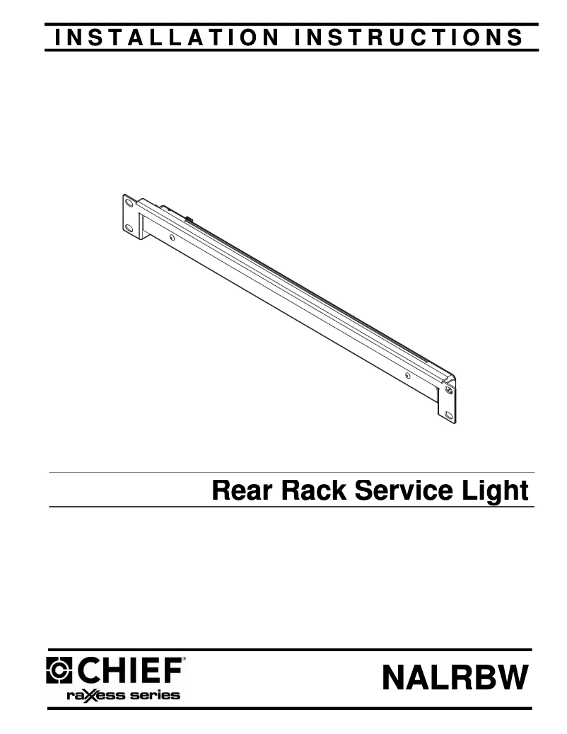 Page 1 de la notice Manuel utilisateur Chief NALRBW