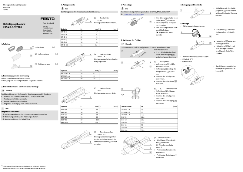 Page 1 de la notice Manuel utilisateur Festo CRSMB-8-32/100