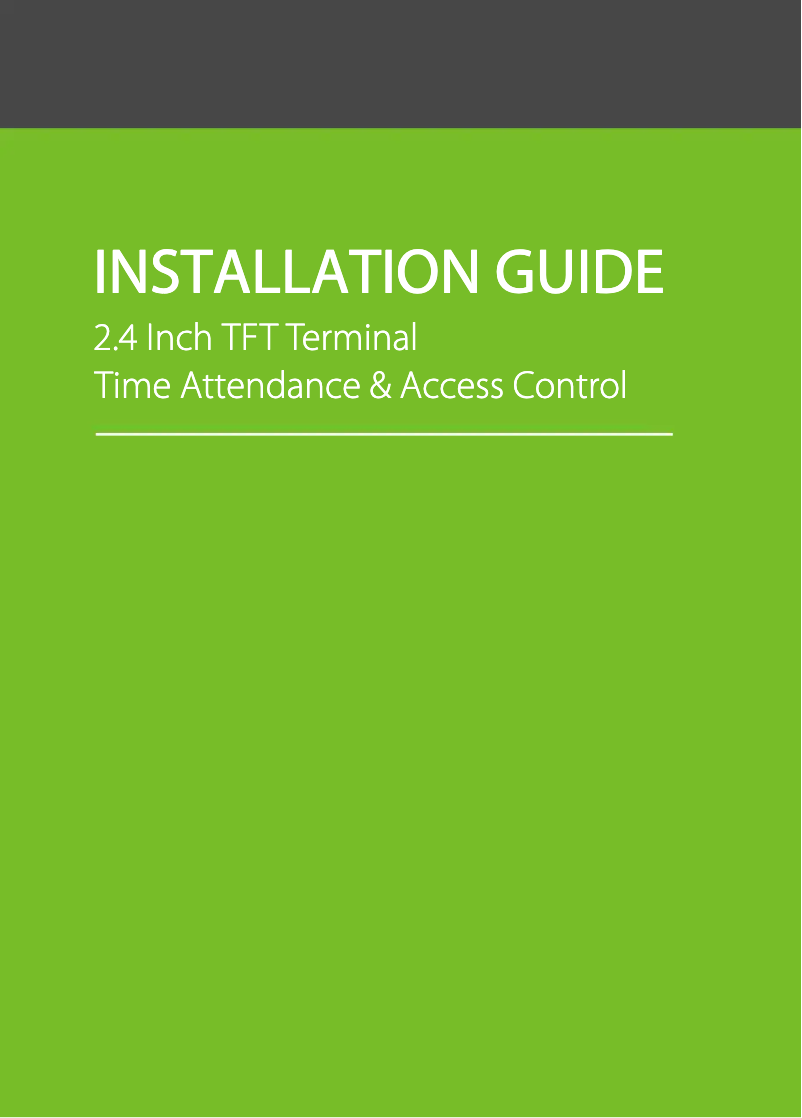 Página 1 del manual Guía de instalación ZKTeco F21
