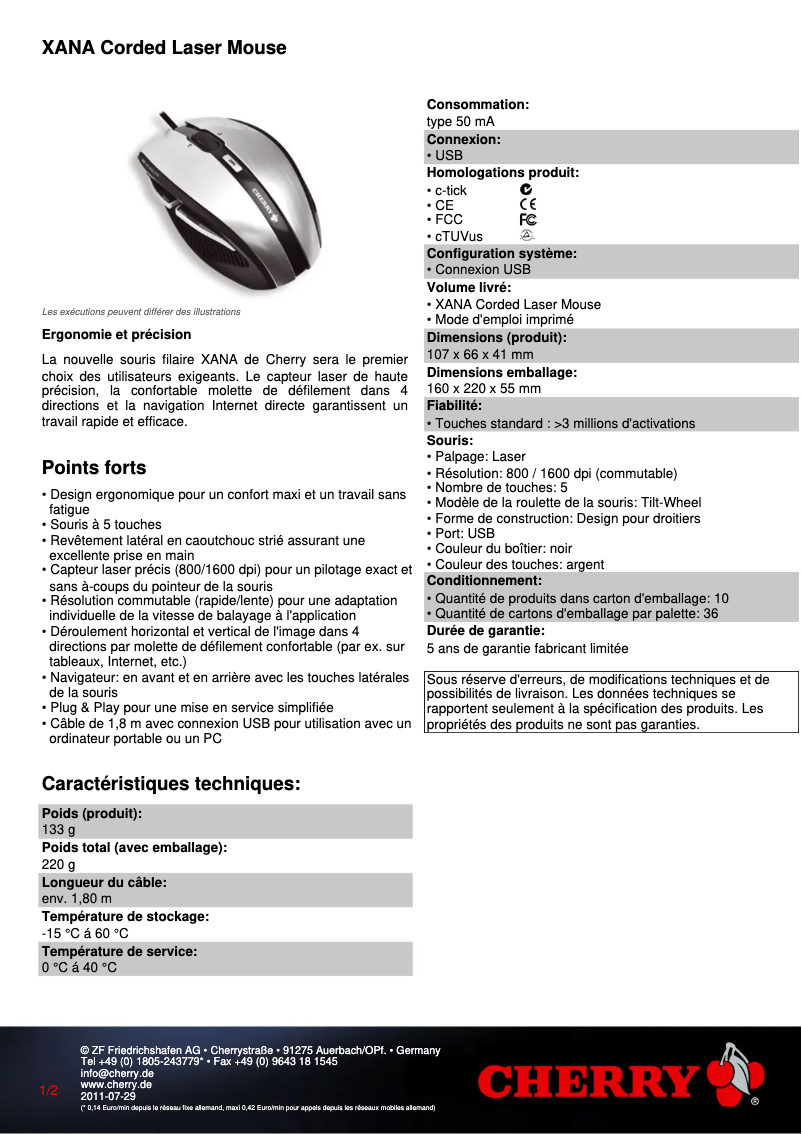 Image de la première page du manuel de l'appareil XANA