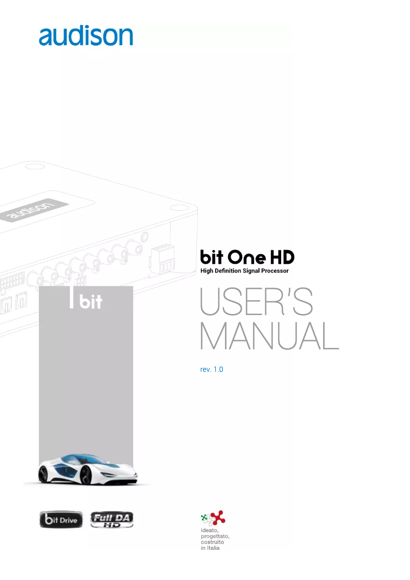 Page n°1 - Manuel utilisateur Audison Bit One HD