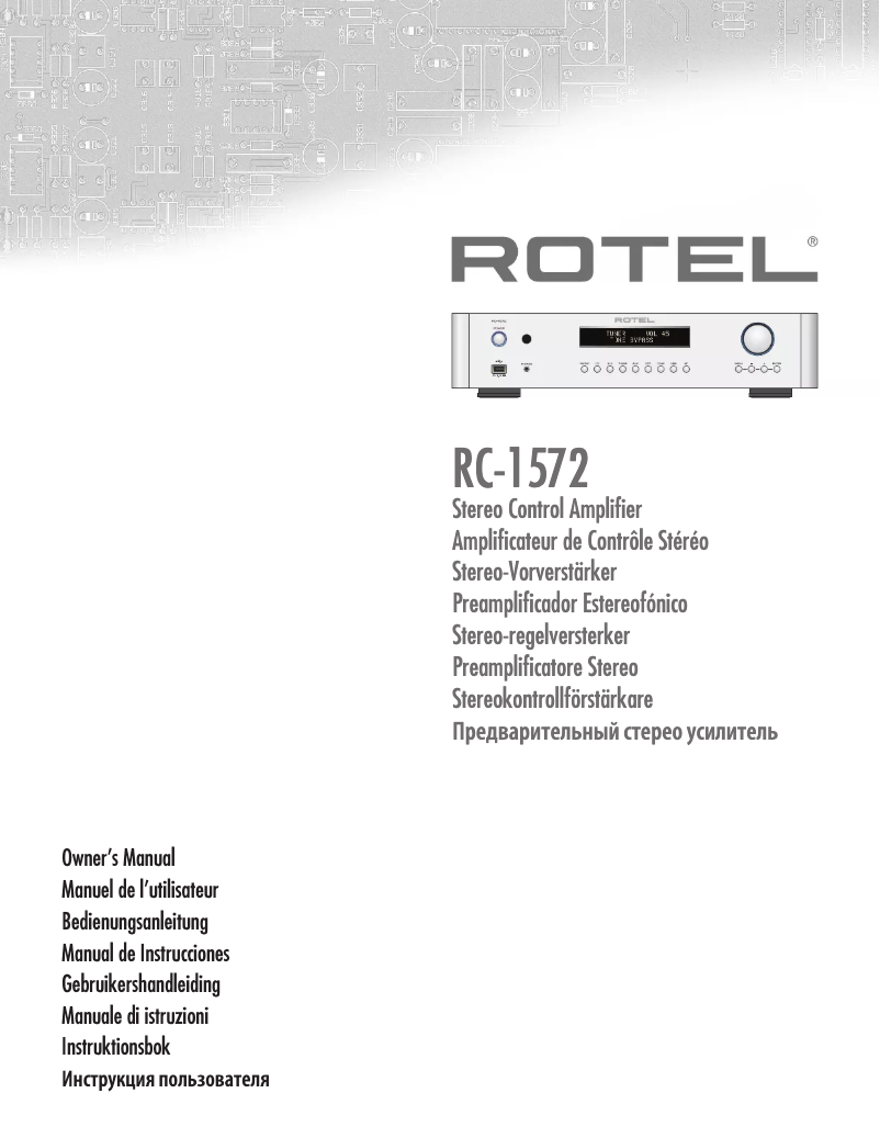 Image de la première page du manuel de l'appareil RC-1572