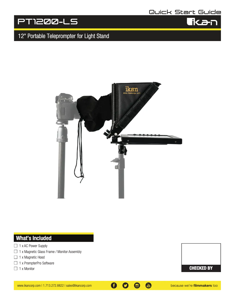 Page n°1 - Manuel utilisateur Ikan PT1200-LS