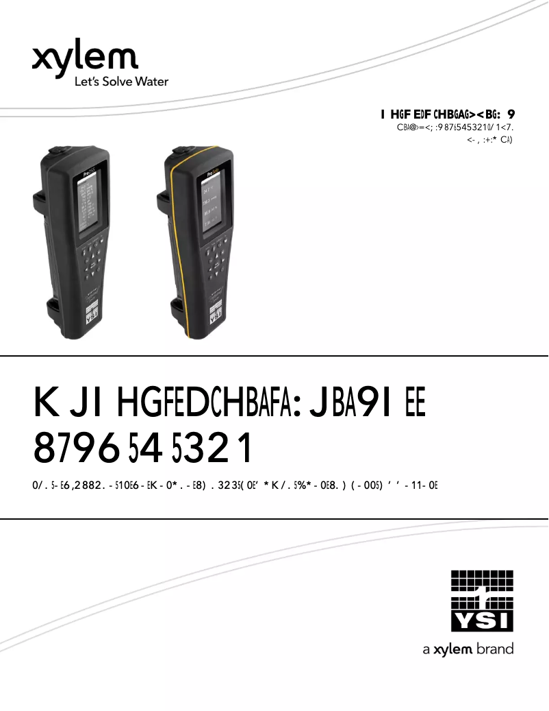 Page 1 de la notice Manuel utilisateur YSI ProDSS ODO