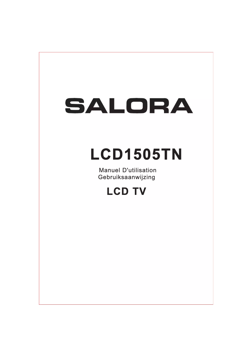 Page 1 de la notice Manuel utilisateur Salora LCD1505TN