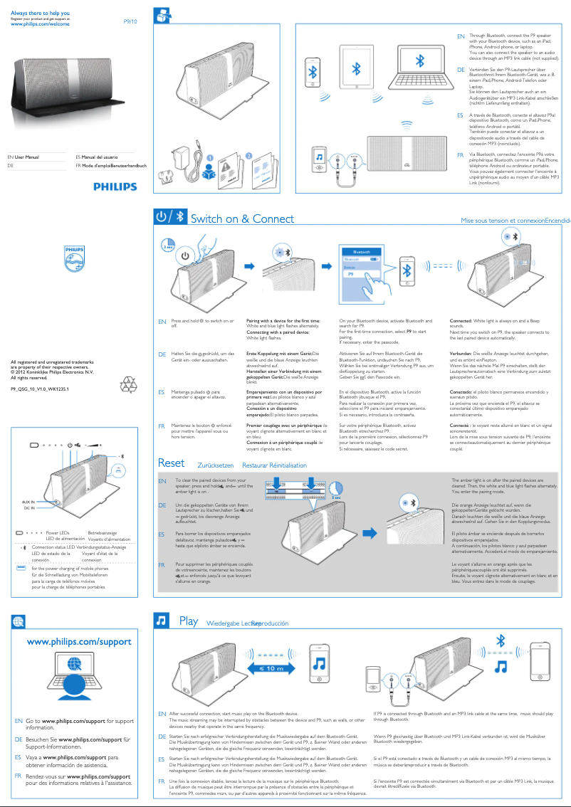 Page 1 de la notice Manuel utilisateur Philips Fidelio P9