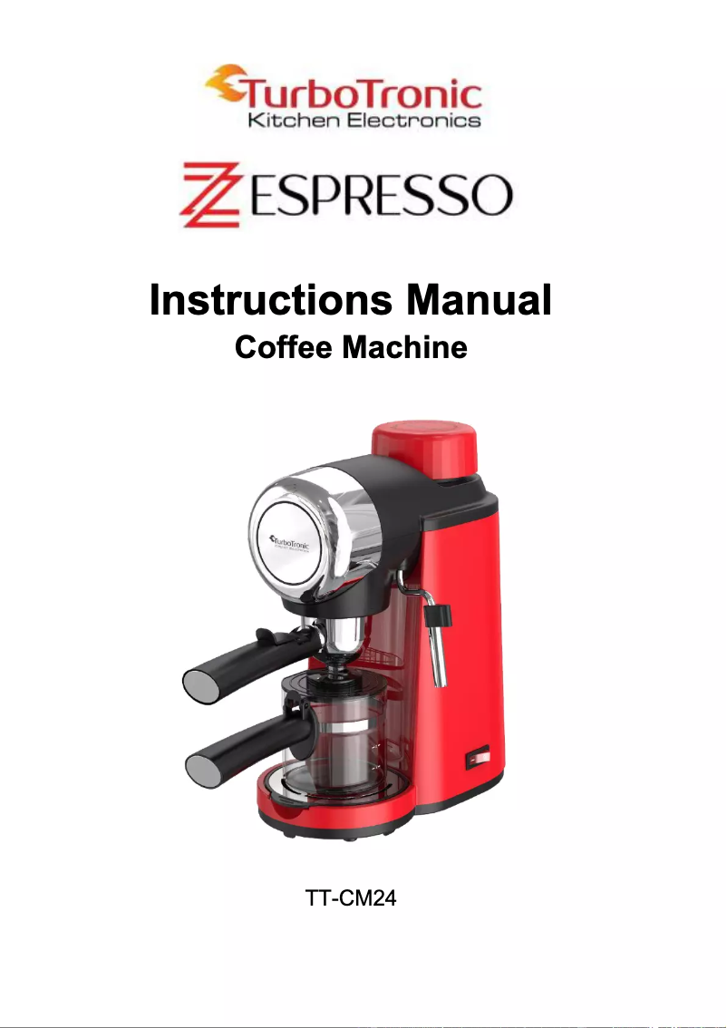 Page 1 de la notice Manuel utilisateur TurboTronic Z Espresso TT-CM24