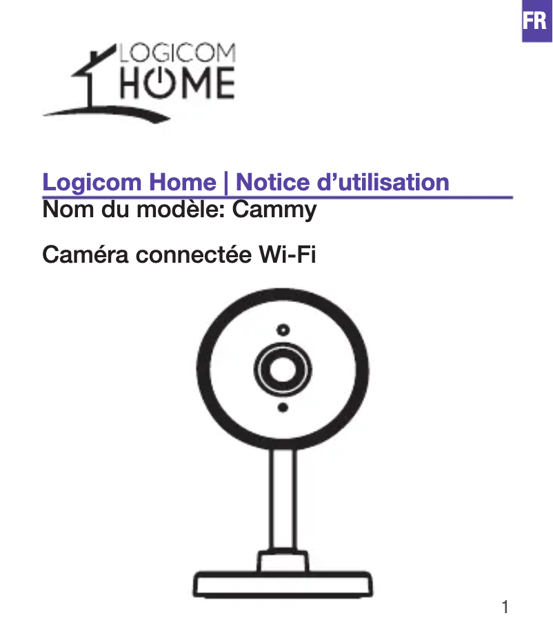 Page 1 de la notice Manuel utilisateur Logicom Cammy