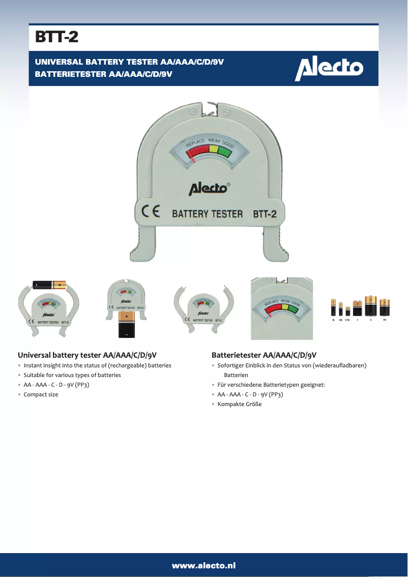 Página 1 del manual Manual de usuario Alecto BTT-2
