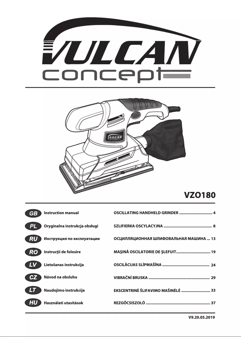 Page n°1 - Manuel utilisateur Vulcan VZO180