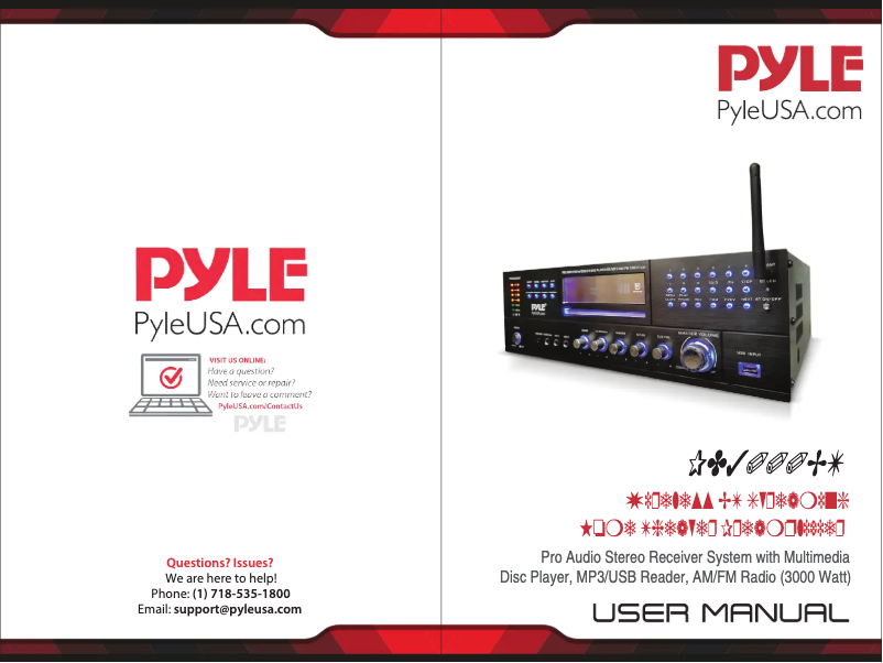 Page 1 de la notice Manuel utilisateur Pyle PD3000BT