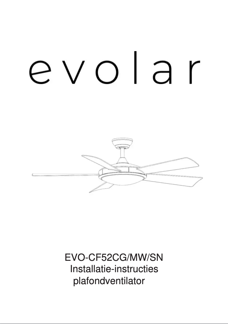 Image de la première page du manuel de l'appareil EVO-CF52MW18