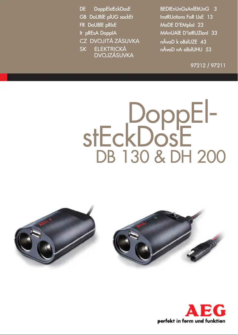 Image de la première page du manuel de l'appareil DH 200